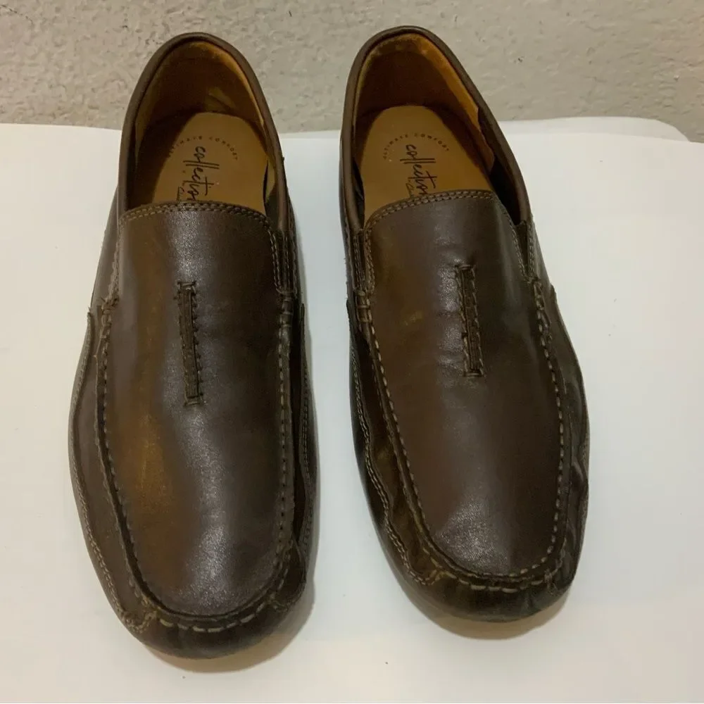 Clark’s leather driving slip Ons shoes - Mens 910.5 M/44